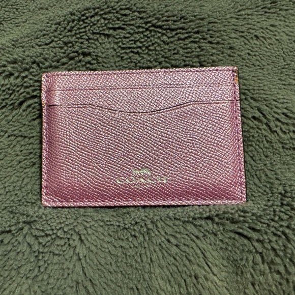 Coach Metallic Pink Card Holder - Picture 1 of 7